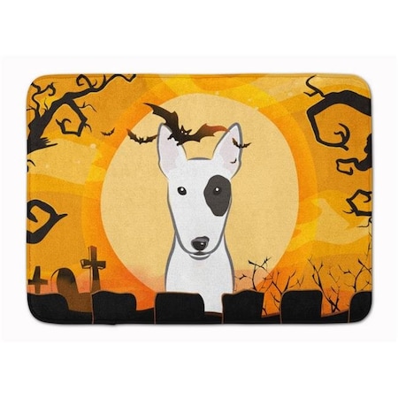 Carolines Treasures Carolines Treasures BB1767RUG Halloween Bull Terrier Machine Washable Memory Foam Mat BB1767RUG